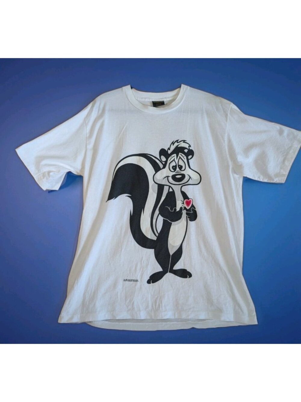 Vintage 1994 Looney Tunes Pepe Le Pew Shirt XL Warner Bros White Changes Tag